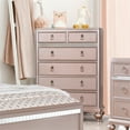 thumbnail image 4 of Furniture of America Appell 2pc Rose Gold Solid Wood Bedroom Set - Queen + Chest, 4 of 6