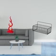 thumbnail image 2 of Escultura de llama de resina moderna y cesta de alambre de metal, organizador de estantes para oficina, patio, cocina, baño, sala de estar, decoración, 2 of 8