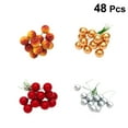 thumbnail image 2 of 48PCS Small Artificial Fruit Berries with Stem Fake Flowers Cherry Stamens DIY Craft Accessory, 2 of 9
