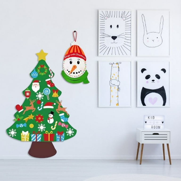 Diy Felt Snowman For Wall, Xmas Gifts For Christmas Door Hanging  Decorations