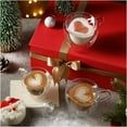 thumbnail image 3 of CNGLASS Double Wall Heart Shaped Glass Coffee Mugs 8.5oz,Insulated Clear Tea Cups with Handle,Unique Glass Espresso Mugs for Coffee,Cappuccino,Latte,Milk,Set of 2, 3 of 7