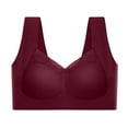 thumbnail image 6 of QATAINLAV Todays Deal Womens Seamless Push Up Wireless Bras Lace Push up No Underwire Support Bra Plus Size Posture Correcting Bra for Seniors Wine XL, 6 of 8