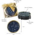 thumbnail image 6 of Kate Aspen Under The Stars Glass Coaster with Holder (Set of 6), Home D cor & Gift Set, Party Favor, Take Home Gift, Wedding Decoration, Navy Under The Stars (Set of 6), 6 of 6