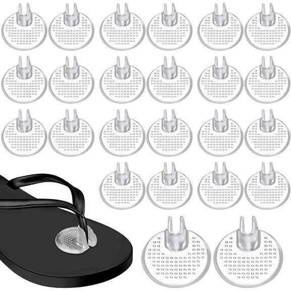 12 Pairs Silicone Thong Sandal Toe Guards Cushions Non Slip Flip Flop Toe Protectors Self Adhesive Toe Pad Gel Sandal Shoe Toe In