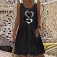 thumbnail image 2 of Moda mujer casual sexy cuello redondo impresión encaje sin mangas mini vestido Fridja hj452, 2 of 8