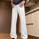 thumbnail image 1 of Pantalones vaqueros largos para hombre, con cremallera, lavados, elásticos, tendencia para exteriores, pantalones de pierna ancha, pantalones vaqueros para hombre, pantalones de algodón., 1 of 8