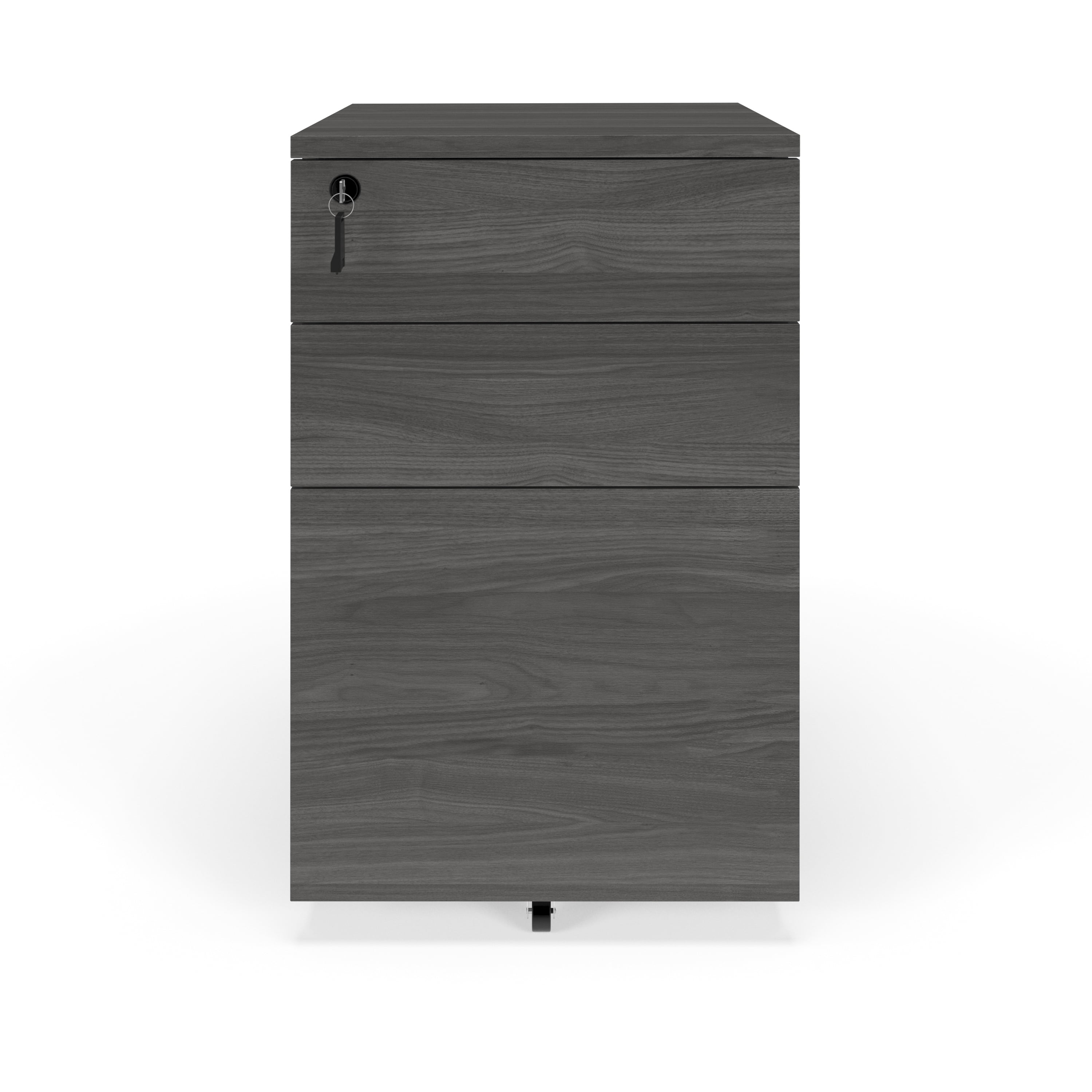 Filing Cabinet Walnut HON Basyx Commercial-Grade Mobile Wooden Pedestal Standard 
