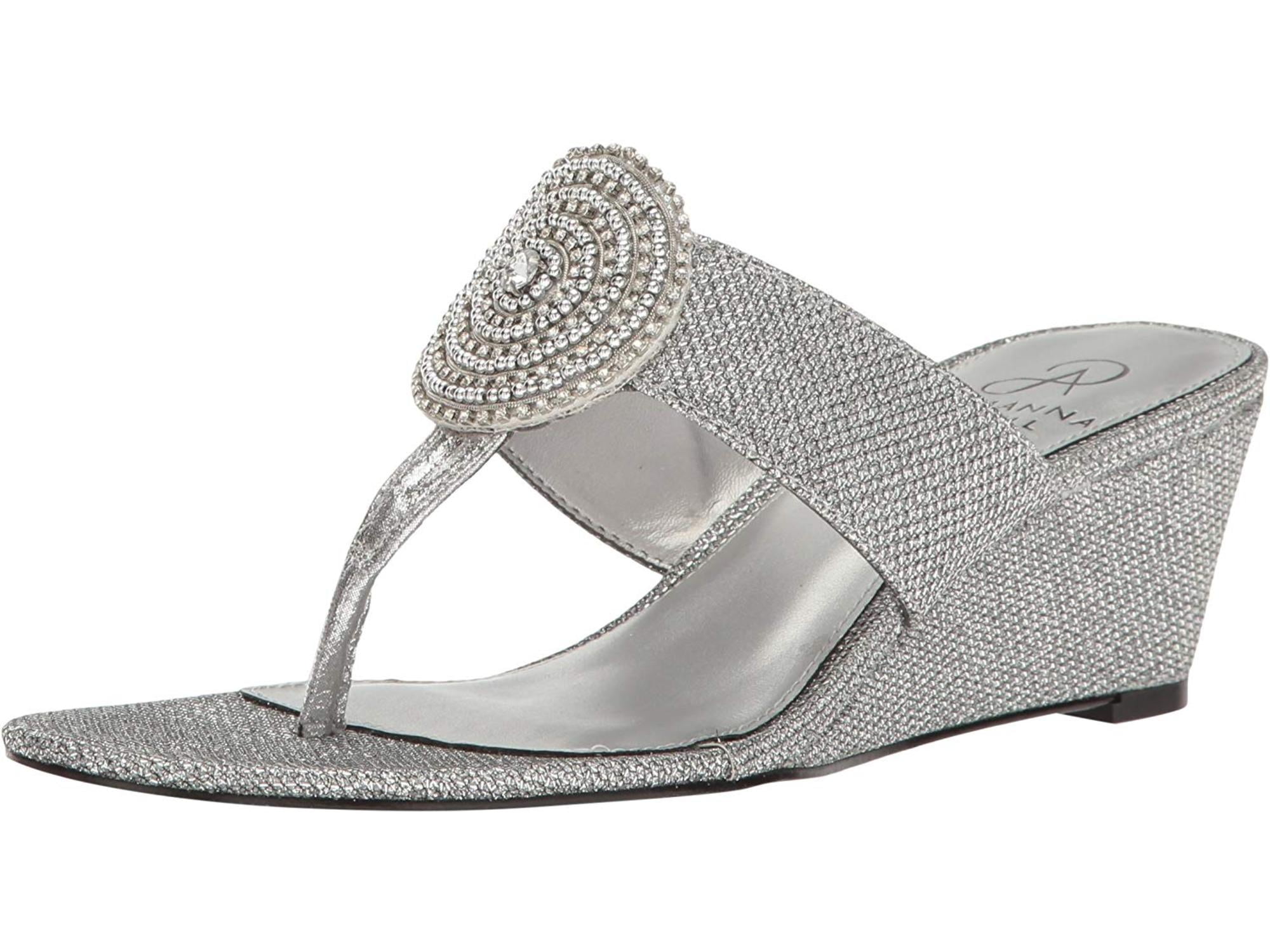 silver sandals walmart