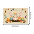 thumbnail image 3 of Weloille Easter Area Rug, Cartoon Rabbit Egg Pattern Non-Slip Floor Carpet, Soft Washable Absorbent Decor Mat for Living Room Bedroom Entryway Easter Home Decor, 3 of 6