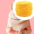 thumbnail image 1 of Hilo de terciopelo de coral suave para ganchillo y tejido de tejido, hilo cálido yeño grueso para suéter de muñecas Bolsos de bricolaje de bricolaje Amarillo, 1 of 8
