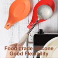 thumbnail image 3 of Silicone Spoon Rest Nonstick Soup Ladle Rest Spatula Holder Spoon Spatula Holder Heat Resistant Kitchen Cooking Utensil, Orange, 3 of 8
