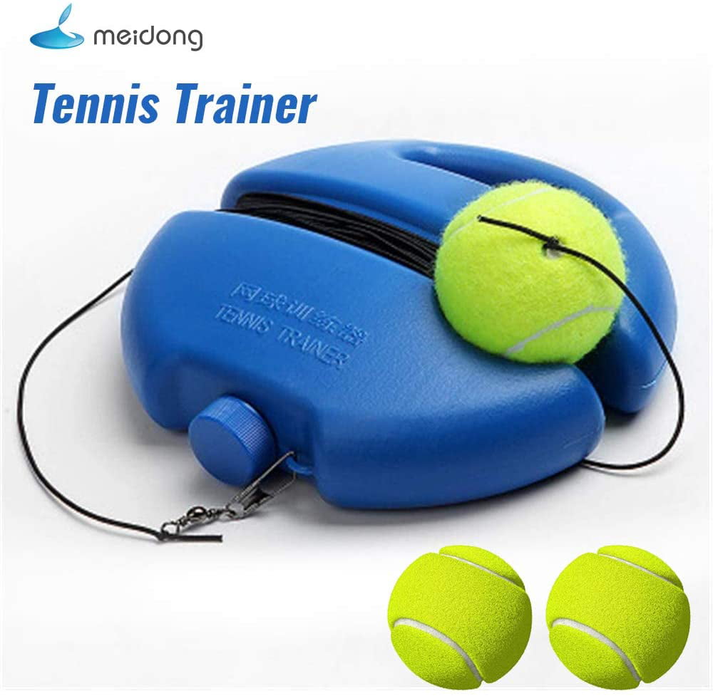 Details about   Meidong Tennis Trainer 2 Rebound Balls Anti-Slide Baseboard Anti-Tangle Cord 1H