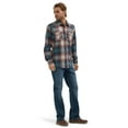 thumbnail image 3 of Wrangler® Men's and Big Men's Regular Fit Long Sleeve Fashion Twill Plaid Shirt, Sizes S-2XL, 3 of 5