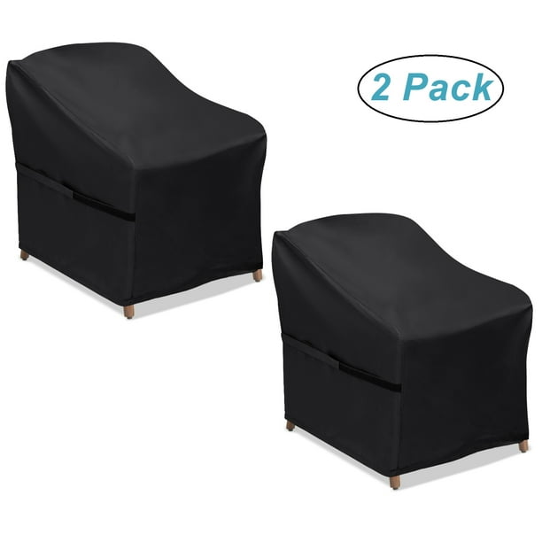 Patio Chair Covers Nasum Outdoor Lawn Furniture Cover Lounge Deep Seat Uv Protected With Waterproof 38 L X 31 W 29 H 2 Pack Black Com - Patio Furniture Covers Made In Canada