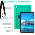 thumbnail image 4 of Allytech Onn. 10.1 Inch Tablet Case Gen 3 (2022 Model 100071485), Onn. 10.1" Case, Heavy Duty Shockproof Kids Friendly Kickstand Shoulder Strap Case Cover for Onn. 10.1" 2022 - Green, 4 of 9