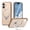 Khaki, variant on ELEHOLD Shockproof Matte Magnetic Ring Kickstand Protective Case Wireless Charging for iPhone 16 Plus, Blue