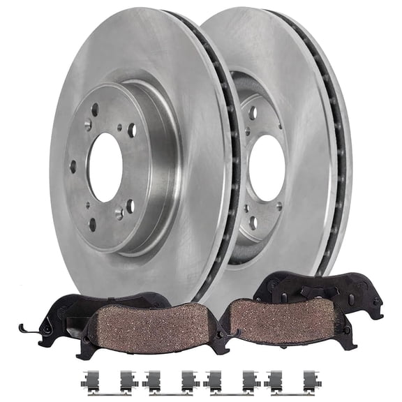 Detroit Axle - Front Brake Kit for 2013-2022 Honda Accord, Disc Brake Rotors Ceramic Brakes Pads 2014 2015 2016 2017 2018 2019 2020 2021 Replacement: 11.54" inch Rotor