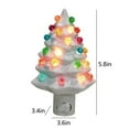 thumbnail image 3 of Fiudx Luz de Noche de Cerámica con Forma de Árbol de Navidad, Diseño Vintage Pintado a Mano, Enchufe Giratorio, Luz Cálida y Acogedora, Decoración Navideña, Iluminación para El Hogar, Regalo para Hom, 3 of 6