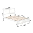 thumbnail image 6 of AFI Tahoe 14" Full Wood Platform Bed with Slatted Headboard and Footboard, White, 6 of 6