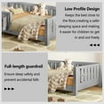 thumbnail image 4 of Bellemave Twin Size Floor Bed with Storage Bookshelf, Wooden Twin Montessori Floor Bed Frame with Safety Guardrail, Low Profile Twin Bed with Fence, Twin Size Floor Bed with Headboard, Grey, 4 of 10