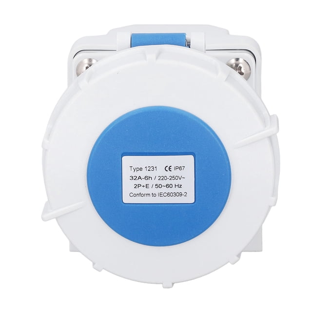 Conector De Alimentación Industrial, Conector Industrial Zócalo 32A IP67 Impermeable 220-250V Para La Construcción