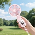 thumbnail image 4 of Portable USB Rechargeable Handheld Fan, Small Quiet Personal Fan with Adjustable 3-Speed Wind, Built-in Lithium Battery, Lightweight Plastic for Indoor and Outdoor Use, 16 cm, 4 of 6