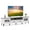 White, variant on Farmhouse Entertainment Center with 2 Drawers& 2 Doors, TV Stand for TVs up to 80 Inch for Living Room,Oak & Gray