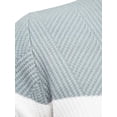 thumbnail image 4 of Bellella Chandail Homme Manches Longues Chandail Rayé Tricoté Col Rond Ample Bleu P, 4 of 9
