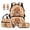 Bee Capybara, variant on Pzuqiu Strawberry Capybara School Backpacks for Teen Girls 4 Piece Backpack with Lunch Box Pencil Case 2pcs Bookmark Kawaii Travel Rucksack Sport Bookbag Shoulder Strap