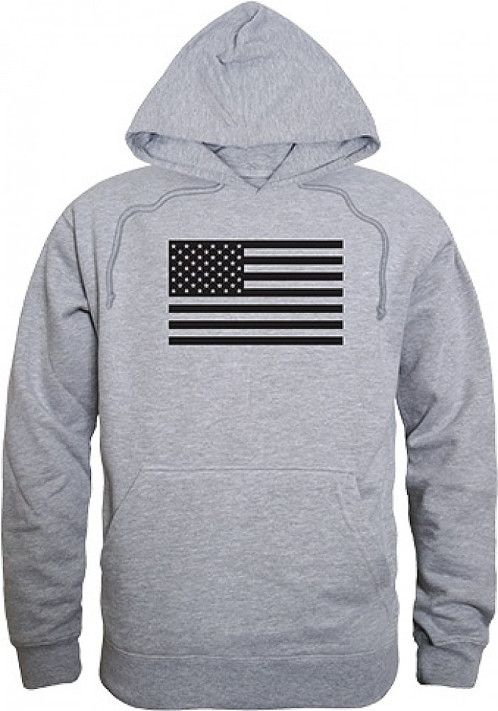 White, American Flag Men Fleece Cool Graphic Hoodies Print Novelty Sweatshirt S-3XL 