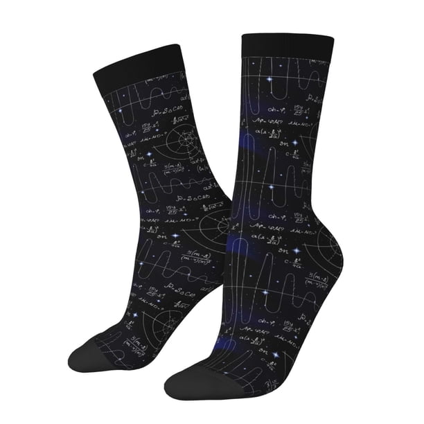 Balery Mathematica Science Calcetas Largas con Estampado para Hombre y Mujer – Suaves y Transpirables, Talla Única (US 5-11)