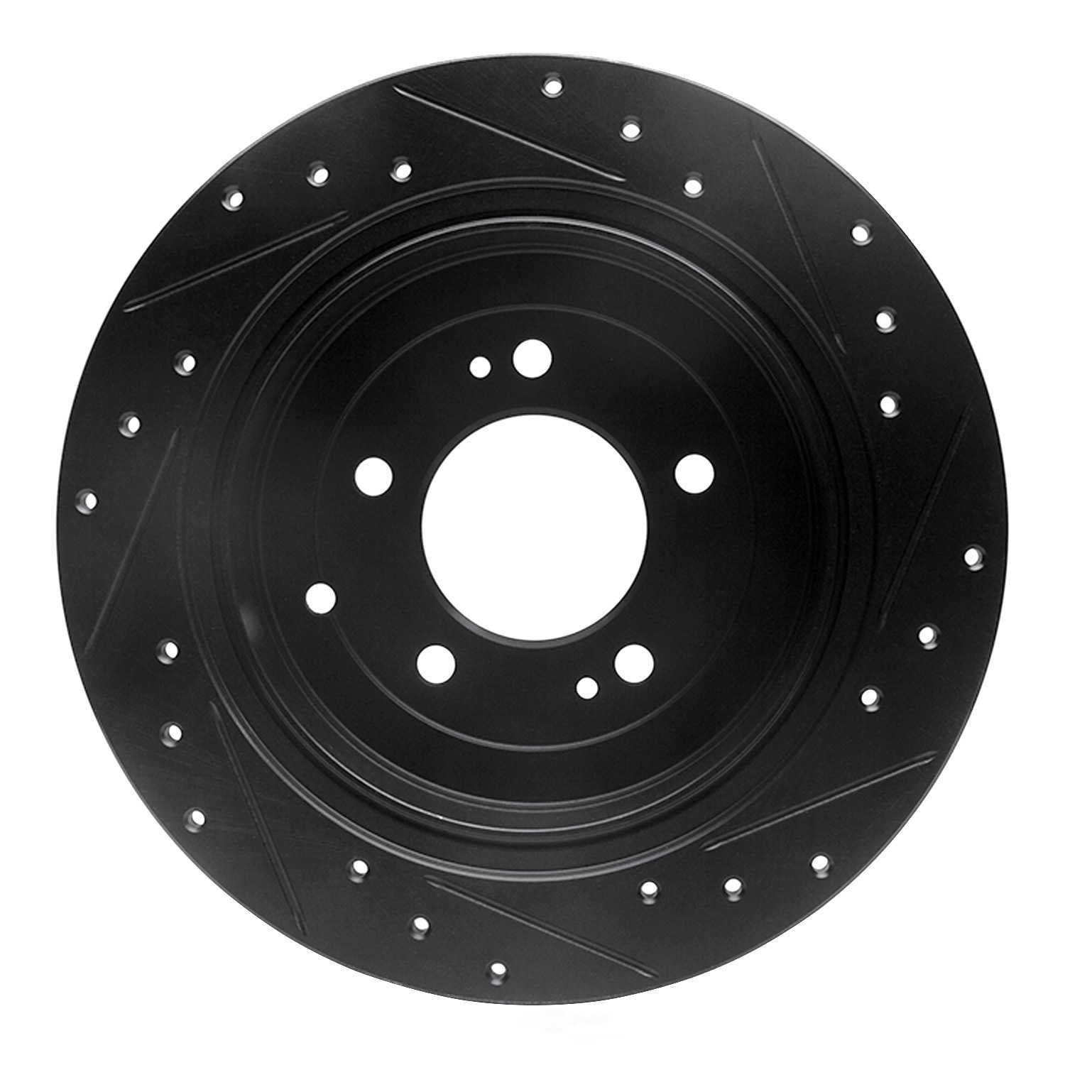 Dynamic Friction Company 633-03052L DFC Brake Rotor - Drilled And Slotted - Black