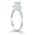 thumbnail image 2 of 14k White Gold Diamond Halo Collar Engagement Ring Size 9, 2 of 3