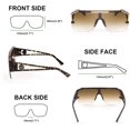 thumbnail image 2 of FEISEDY Square Flat Top Shield Sunglasses One Piece Frameless Stylish Women Men UV400 B2765, 2 of 14