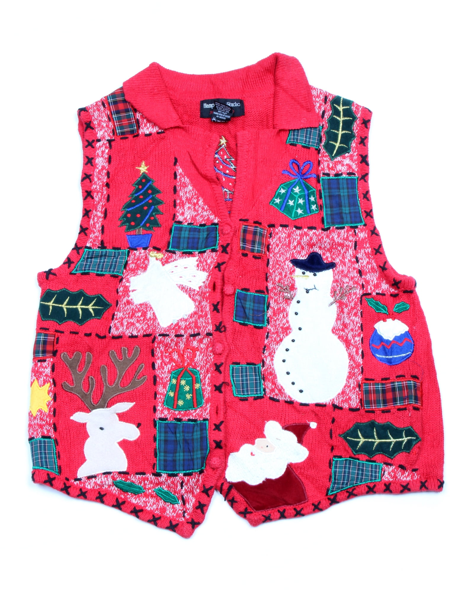 Vintage One of a kind Ugly Christmas Holiday Sweater Vest Small