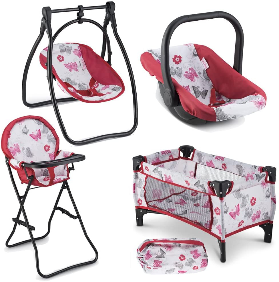 Litti Pritti 4 Set Baby Doll Accessories Includes Swing High Chair Play Carrier for sale online 