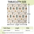 thumbnail image 2 of Multicolor Christmas Tree Pattern Square Fitted Tablecloth with Elastic Edge,Square Table Cover,Washable Elastic Table Cover for Home Kitchen Party Decor 36"x36", 2 of 6