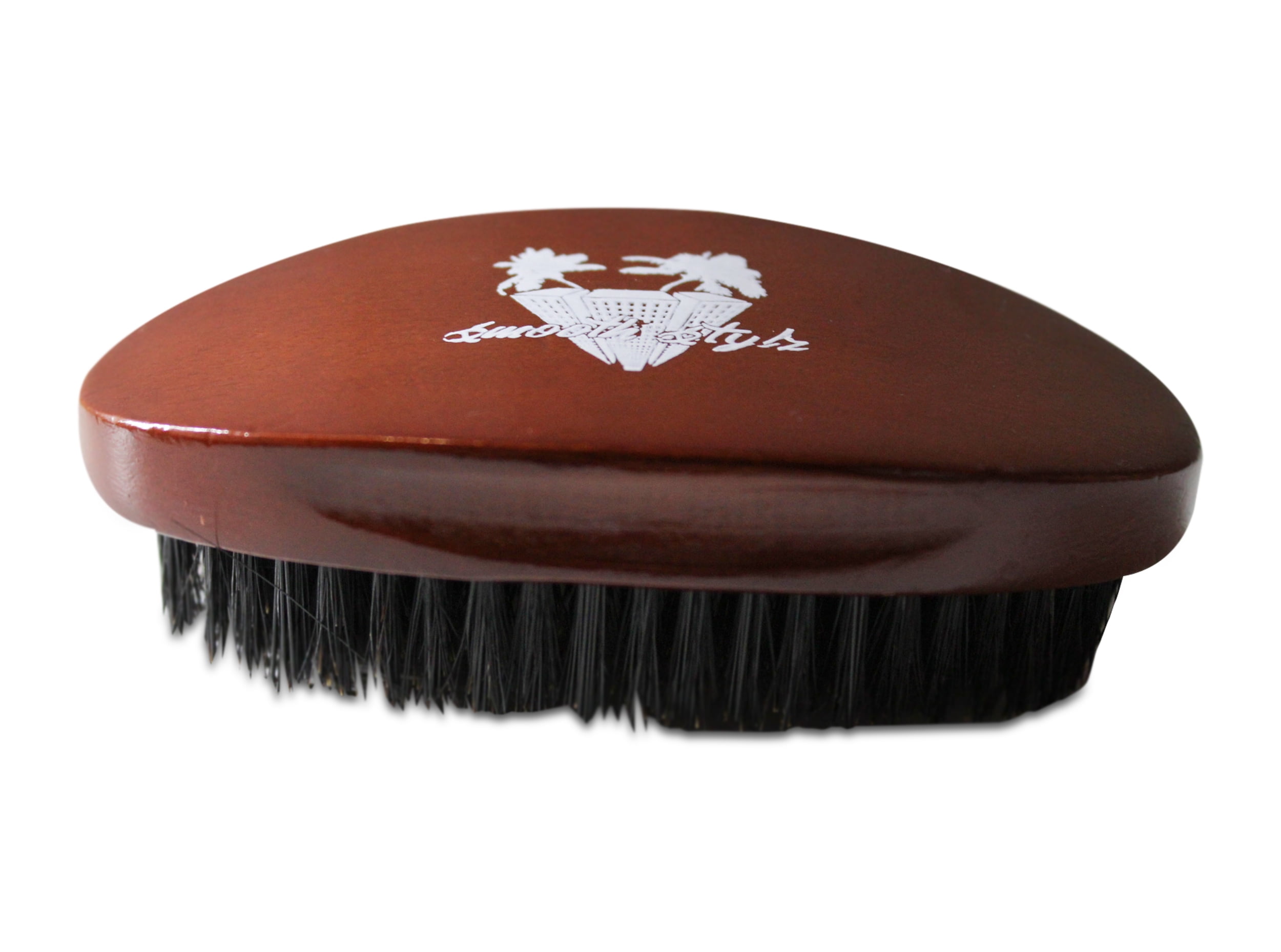 Smooth Stylz 360 Wave Brush Dark Brown Palm medium