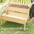 thumbnail image 4 of Outsunny 2 Tiers Raised Garden Bed, Wooden Elevated Planter Box, Natural, 4 of 10