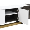 thumbnail image 4 of NEW Modern Light Luxury TV Stand and Coffee Table Set of 2, Modern TV Console,Wood Center Tables with Spacious Top, Storage Cabinet & Open Adjustable Shelves for Living Room, 4 of 10