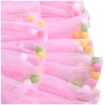 thumbnail image 7 of Sunny Fashion Girls Dress Easter Rabbit Bunny Face Pink Layered Ruffle Pom Party 7 Years, 7 of 7