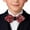 Red, variant on Boys' Bow Tie for Ages 5-10, Crystal Encrusted Leather Bow Tie for Kids, Formal Bow Tie for Wedding, Party, Hosting, and Suit Accessories Black