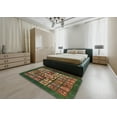 thumbnail image 5 of Ahgly Company Machine Washable Indoor Round Abstract Bakers Brown Area Rugs, 4' Round, 5 of 7