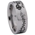 thumbnail image 3 of Wolf and Roses Tungsten Carbide Ring, 3 of 6