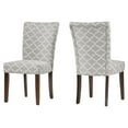 thumbnail image 6 of Chelsea Lane Pattern Upholstered Espresso Parson Dining Chairs, Set of 2, Samba Red, 6 of 10