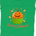 thumbnail image 4 of Inktastic Happy Halloween- cute pumpkin cupcake Boys or Girls Baby Bodysuit, 4 of 5