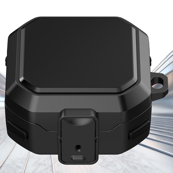 Dteck Secure Lock for Samsung Galaxy Buds 4 Pro Case / Galaxy Buds 4 Case, Shockproof Full Body Protective Cover with Carabiner,Black