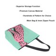 thumbnail image 3 of FORMRS Womens Canvas Tote Bag with Zipper Inner Pocket Shoulder Handbag, Pink Cheetah, 3 of 7