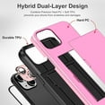 thumbnail image 4 of 4-in-1 for iPhone 15 Case Wallet with Screen Protector & Camera Cover Full Body Hybrid iPhone 15 Case with Card Holder Shockproof Protective Phone Case for iPhone 15 for Women Men (Pink), 4 of 14