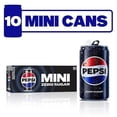thumbnail image 2 of Pepsi Zero Sugar Mini Cans, 7.5 Oz (Pack of 10), 2 of 5